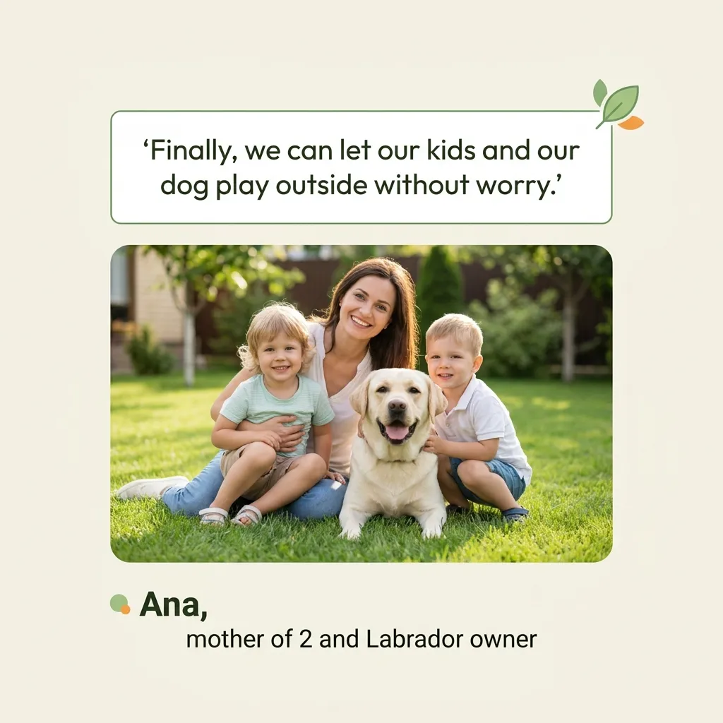 Testimonial from a satisfied customer on mobile