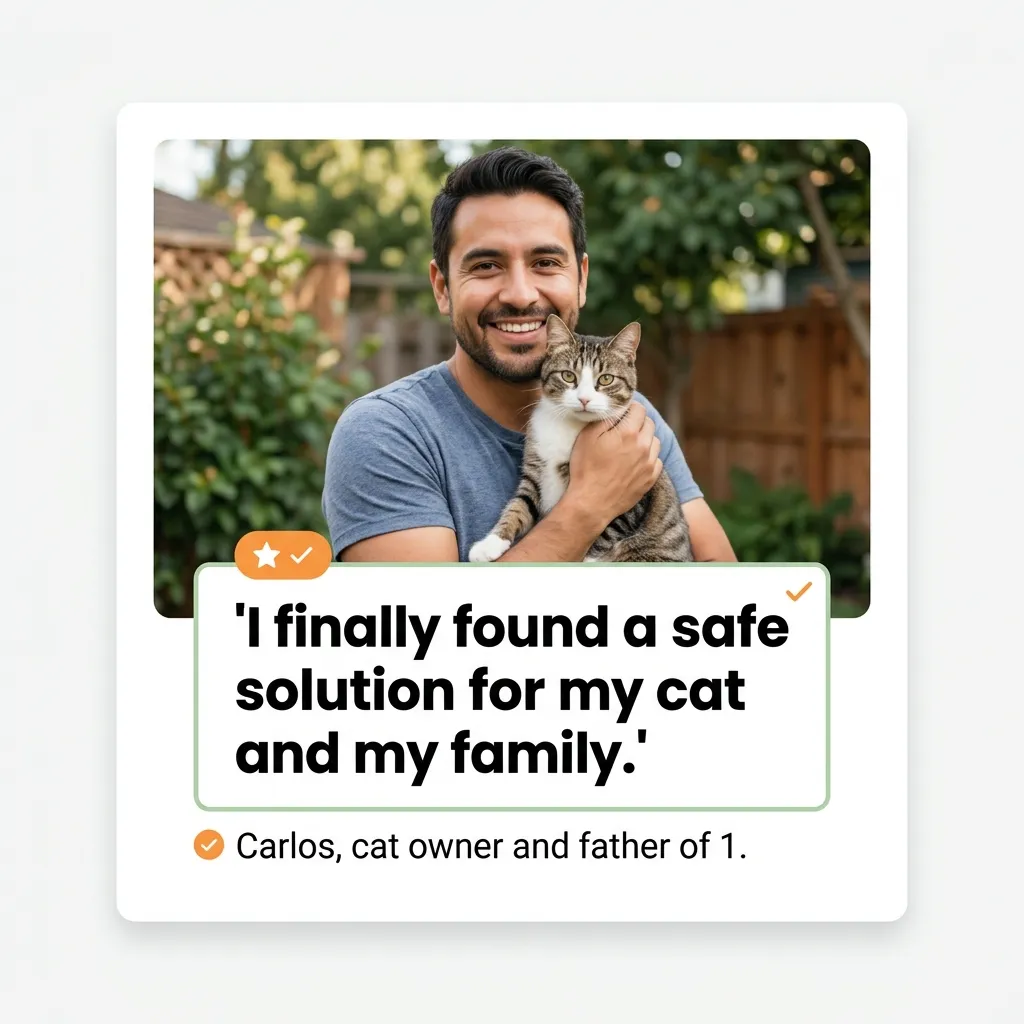 Testimonial from a satisfied customer on mobile